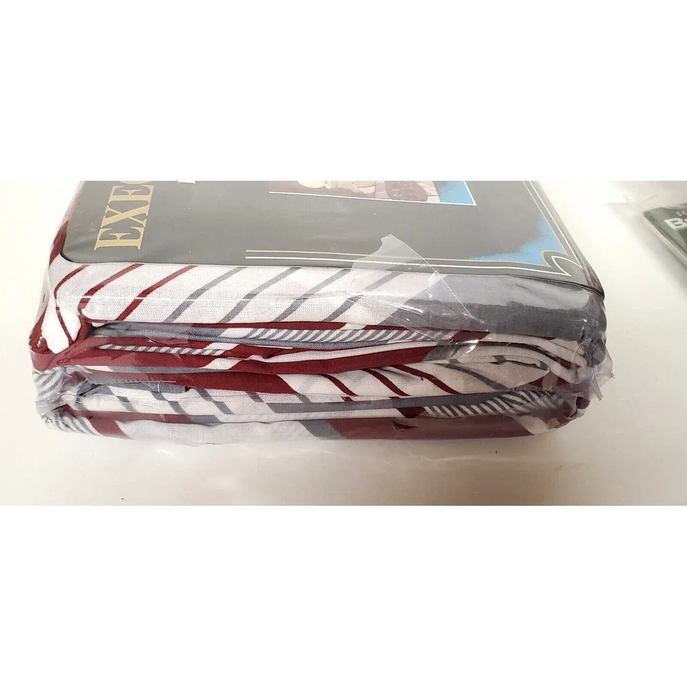 Sheet Set Full Size Executive Suite Stripes 4 PCS New Old Stock Package End Open